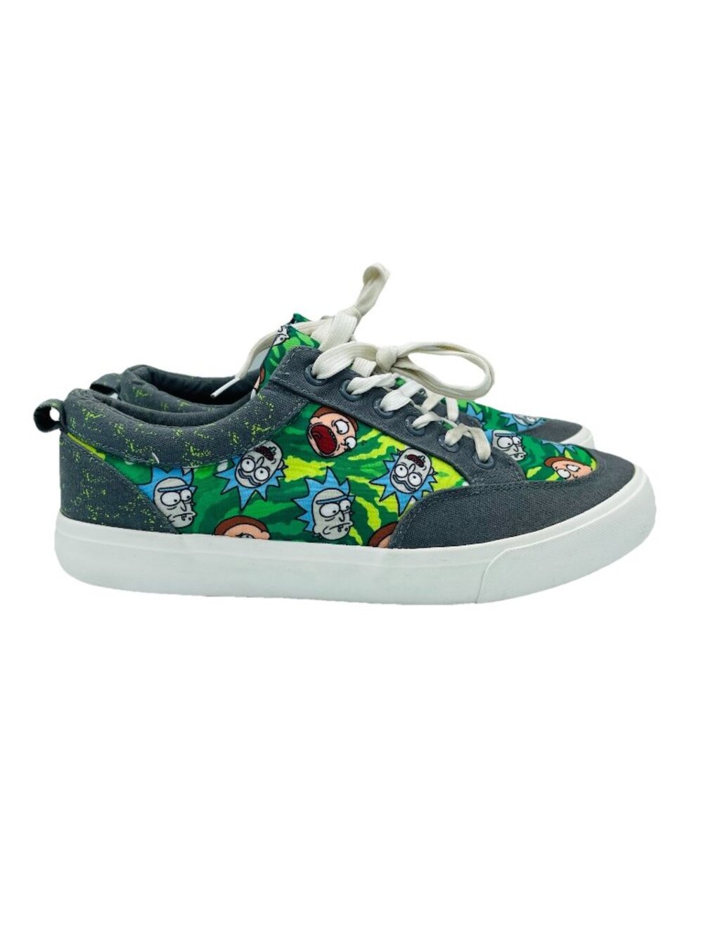 Ground Up Rick & Morty  Men's Size 8 Sneakers Canvas Adult Swim Cartoon Network